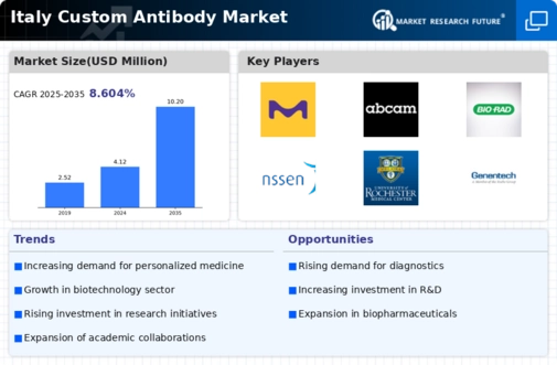 Italy Custom Antibody Market Infographic