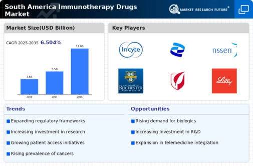 South America Immunotherapy Drugs Market Infographic