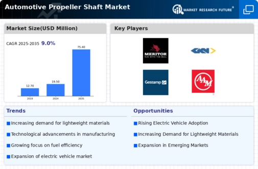 Automotive Propeller Shaft Market Infographic