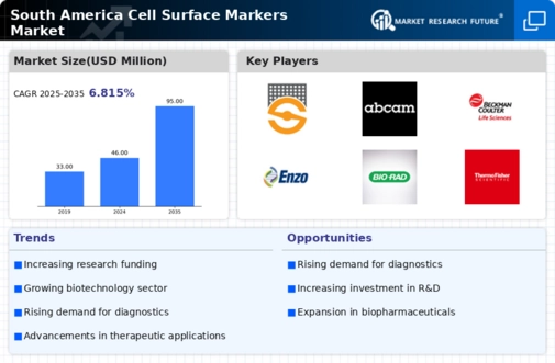 South America Cell Surface Markers Market Infographic