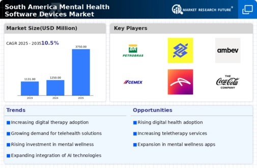 South America Mental Health Software Devices Market Infographic