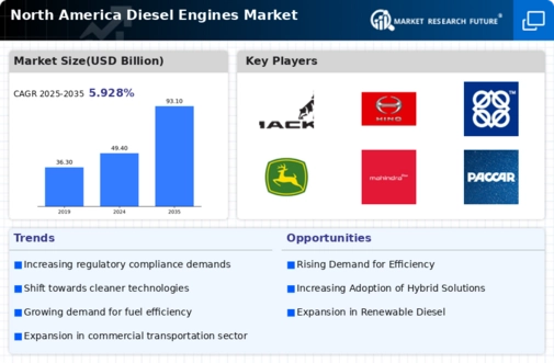 North America Diesel Engines Market Infographic