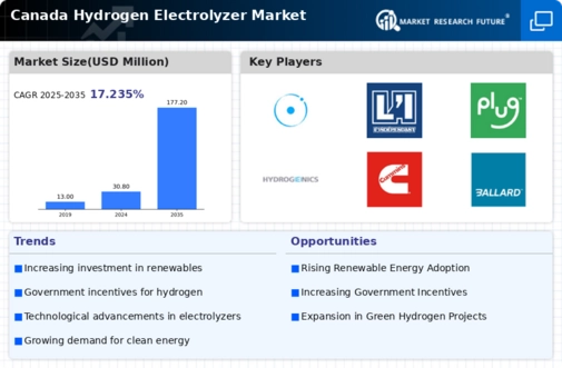 Canada Hydrogen Electrolyzer Market Infographic