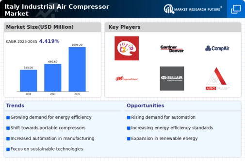Italy Industrial Air Compressor Market Infographic