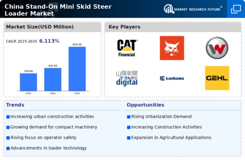 China Stand On Mini Skid Steer Loader Market Infographic