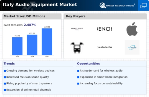 Italy Audio Equipment Market Infographic