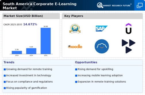 South America Corporate E Learning Market Infographic