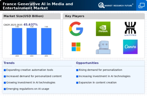 France Generative AI in Media and Entertainment Market Infographic