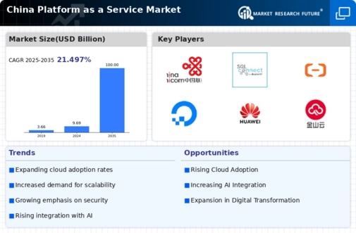 China Platform As A Service Market Infographic