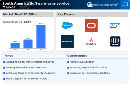 South America Software As A Service Market Infographic