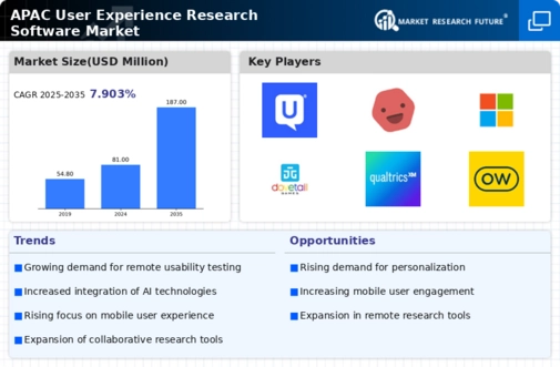 APAC User Experience Research Software Market Infographic