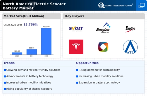 North America Electric Scooter Battery Market Infographic