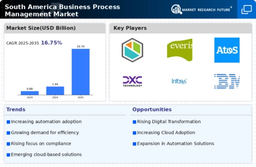 South America Business Process Management Market Infographic
