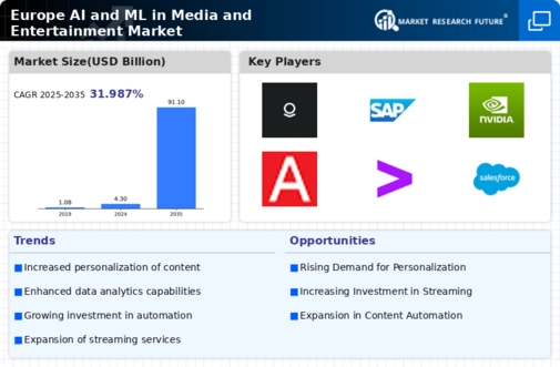 Europe AI ML in Media and Entertainment Market Infographic