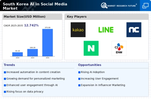 South Korea AI in Social Media Market Infographic