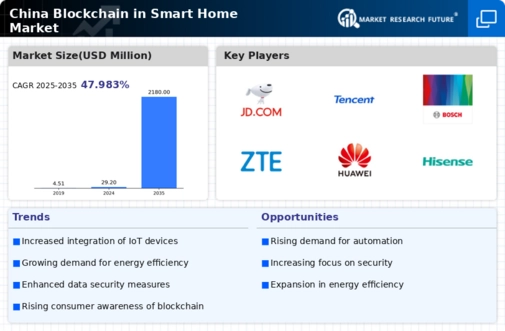 China Blockchain in Smart Home Market Infographic