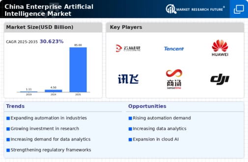 China Enterprise Artificial Intelligence Market Infographic