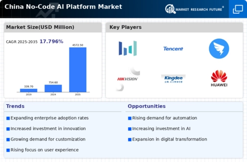 China No Code Ai Platform Market Infographic