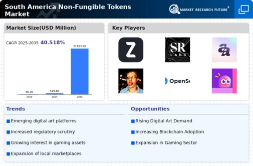 South America Non Fungible Tokens Market Infographic