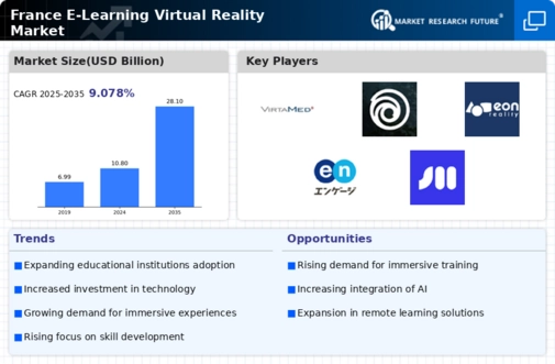 France E Learning Virtual Reality Market Infographic