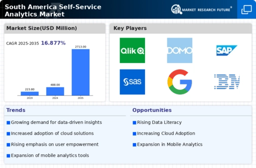 South America Self Service Analytics Market Infographic