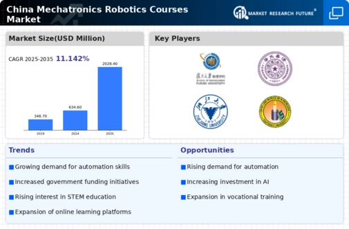 China Mechatronics Robotics Courses Market Infographic
