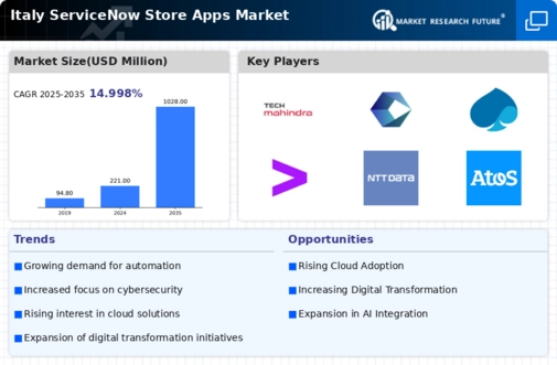Italy Servicenow Store Apps Market Infographic