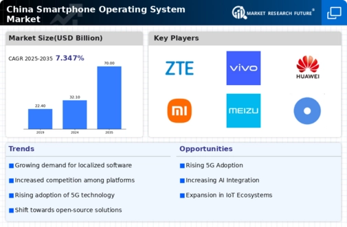 China Smartphone Operating System Market Infographic