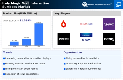 Italy Magic Wall Interactive Surfaces Market Infographic