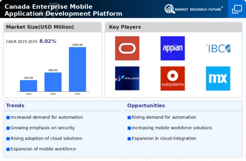 Canada Enterprise Mobile Application Development Platform Market Infographic